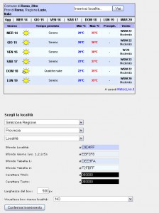 script gratis per meteo