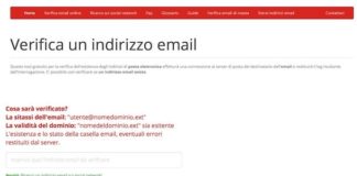 Verificare l'esistenza di un indirizzo email o di una lista di email